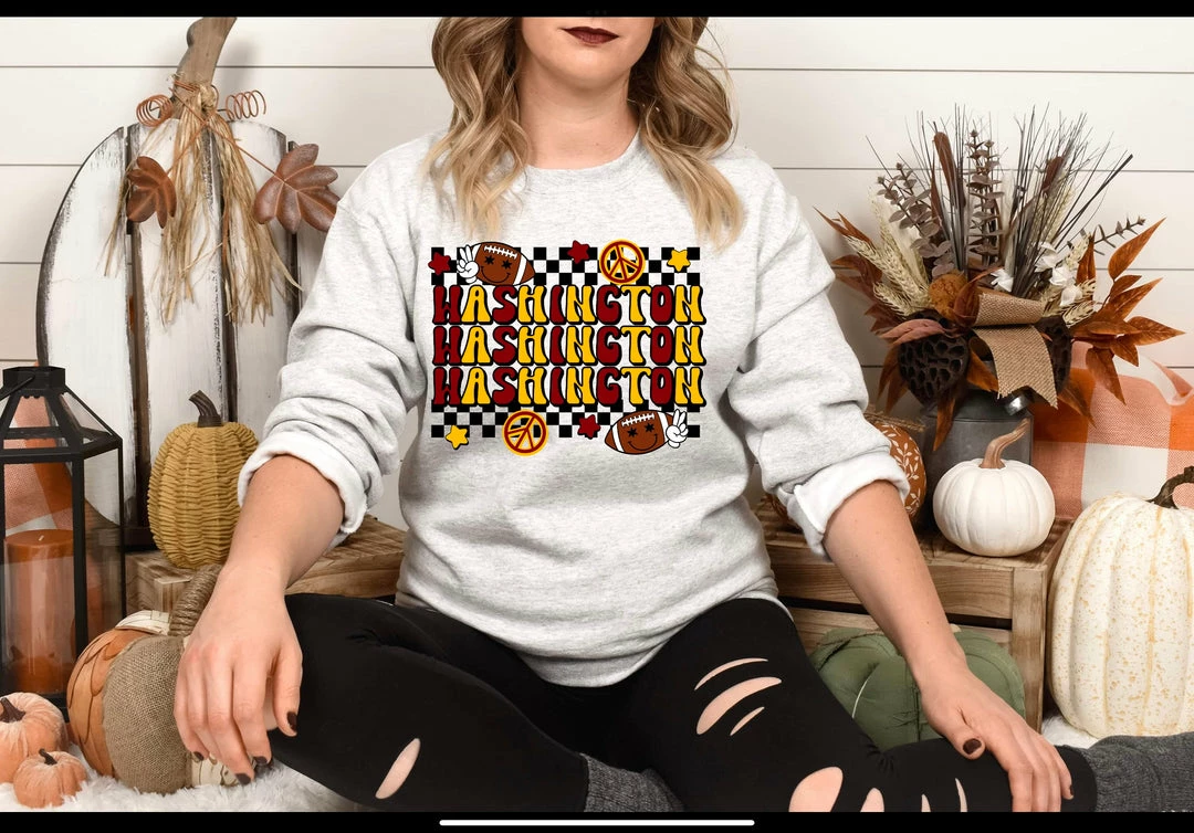 Hustle And Heart NC Stacked Mascot Designs Washington Retro Stacked Mascot Graphic Tee