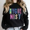 Hustle And Heart NC Colorful Block Mascots Hygienist Colorful Graphic Tee