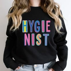 Hustle And Heart NC Colorful Block Mascots Hygienist Colorful Graphic Tee