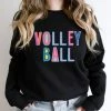 Hustle And Heart NC Colorful Block Mascots Volleyball Colorful Graphic Tee