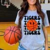 Hustle & Heart NC Tigers Basketball Graphic Tee Basketball Designs