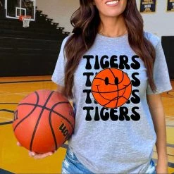 Hustle & Heart NC Tigers Basketball Graphic Tee Basketball Designs