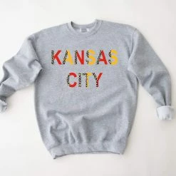 Hustle & Heart NC Kansas City Faux Glitter Leopard Circle Designs