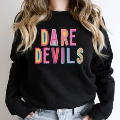 Hustle And Heart NC Dare Devils Colorful Graphic Tee