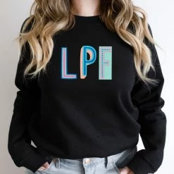 Hustle And Heart NC LPF Colorful Graphic Tee Colorful Block Mascots