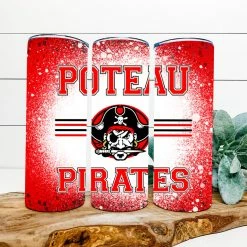 Hustle & Heart NC Proteau Pirates Bleach Completed 20oz Skinny Tumbler