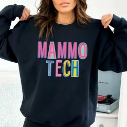 Hustle And Heart NC Colorful Block Mascots Mammo Tech Colorful Graphic Tee