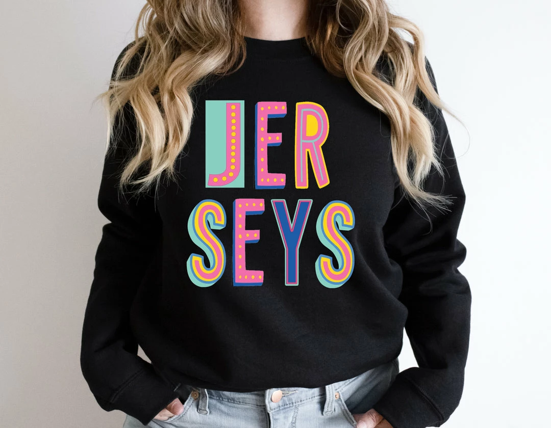 Hustle And Heart NC Jerseys Colorful Graphic Tee Colorful Block Mascots