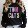 Hustle And Heart NC Colorful Block Mascots Tomcats Colorful Graphic Tee