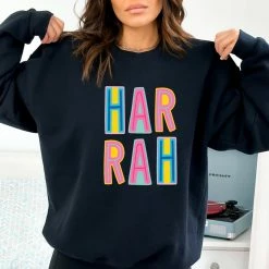 Hustle And Heart NC Harrah Colorful Graphic Tee