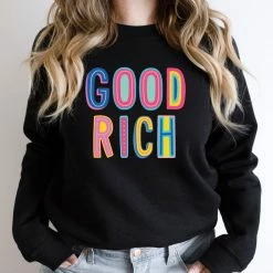 Hustle And Heart NC Goodrich Colorful Graphic Tee