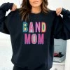 Hustle And Heart NC Colorful Block Mascots Band Mom Colorful Graphic Tee