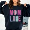 Hustle And Heart NC Mom Life Colorful Graphic Tee Colorful Block Mascots