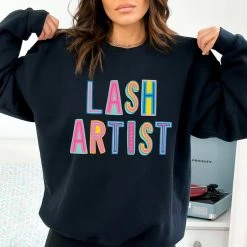 Hustle And Heart NC Colorful Block Mascots Lash Artist Graphic Tee