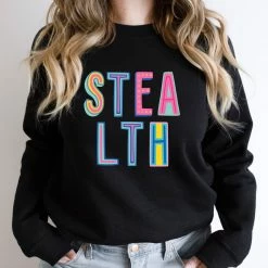 Hustle And Heart NC Stealth Colorful Graphic Tee Colorful Block Mascots