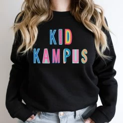 Hustle And Heart NC Kid Kampus Colorful Graphic Tee