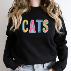 Hustle And Heart NC Cats Colorful Graphic Tee