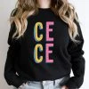 Hustle And Heart NC Colorful Block Mascots Cece Colorful Graphic Tee