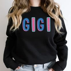 Hustle And Heart NC Gigi Colorful Graphic Tee Colorful Block Mascots