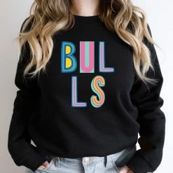 Hustle And Heart NC Bulls Colorful Graphic Tee