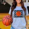 Hustle & Heart NC Chargers Basketball Graphic Tee