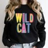 Hustle And Heart NC Wildcat Colorful Graphic Tee Colorful Block Mascots