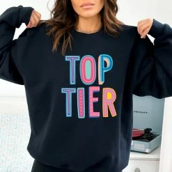 Hustle And Heart NC Colorful Block Mascots Top Tier Colorful Graphic Tee