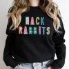 Hustle And Heart NC Colorful Block Mascots Jack Rabbits Colorful Graphic Tee