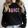 Hustle And Heart NC Dance Colorful Graphic Tee Colorful Block Mascots