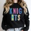 Hustle And Heart NC Knights Colorful Graphic Tee Colorful Block Mascots