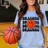Hustle & Heart NC Dragons Basketball Graphic Tee