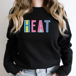 Hustle And Heart NC Heat Colorful Graphic Tee