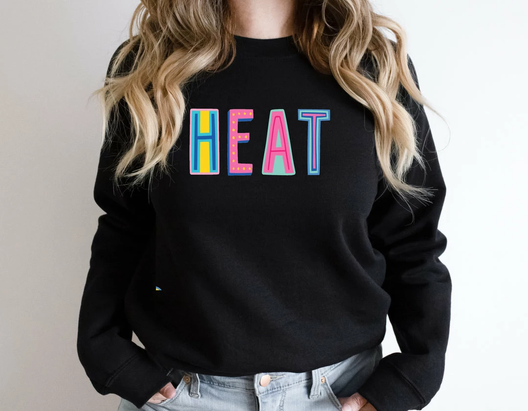 Hustle And Heart NC Heat Colorful Graphic Tee