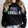 Hustle And Heart NC Pink Buffalo Colorful Graphic Tee