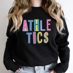 Hustle And Heart NC Athletics Colorful Graphic Tee