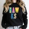 Hustle And Heart NC Hawks Colorful Graphic Tee