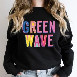 Hustle And Heart NC Greenwave Colorful Graphic Tee
