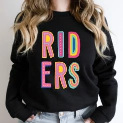 Hustle And Heart NC Riders Colorful Graphic Tee