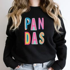 Hustle And Heart NC Pandas Colorful Graphic Tee