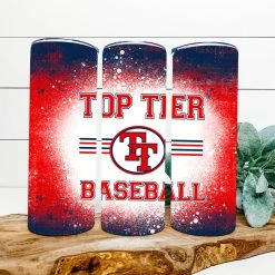 Hustle & Heart NC Top Tier Baseball Completed 20oz Skinny Tumbler