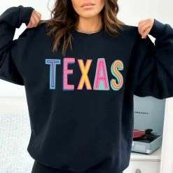 Hustle And Heart NC Colorful Block Mascots Texas Graphic Tee