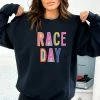 Hustle And Heart NC Race Day Colorful Graphic Tee