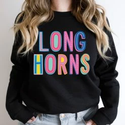 Hustle And Heart NC Longhorns Colorful Graphic Tee