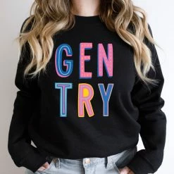 Hustle And Heart NC Colorful Block Mascots Gentry Colorful Graphic Tee