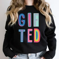 Hustle And Heart NC Gifted Colorful Graphic Tee Colorful Block Mascots