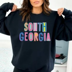 Hustle And Heart NC South Georgia Colorful Graphic Tee