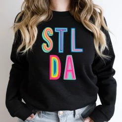 Hustle And Heart NC Stlda Colorful Graphic Tee Colorful Block Mascots