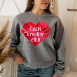 Hustle & Heart NC Heart Breaker Club Graphic Tee Valentine's Day
