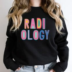 Hustle And Heart NC Radiology Colorful Graphic Tee