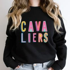 Hustle And Heart NC Cavaliers Colorful Graphic Tee